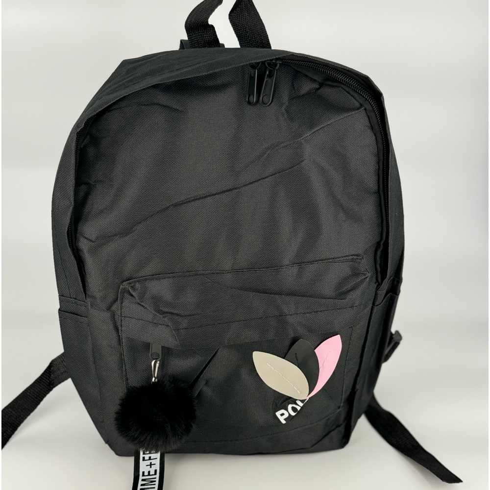 Black Polagi backpack with a touch of pink #backpacklove